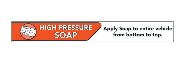 high pressure soap- menu strip